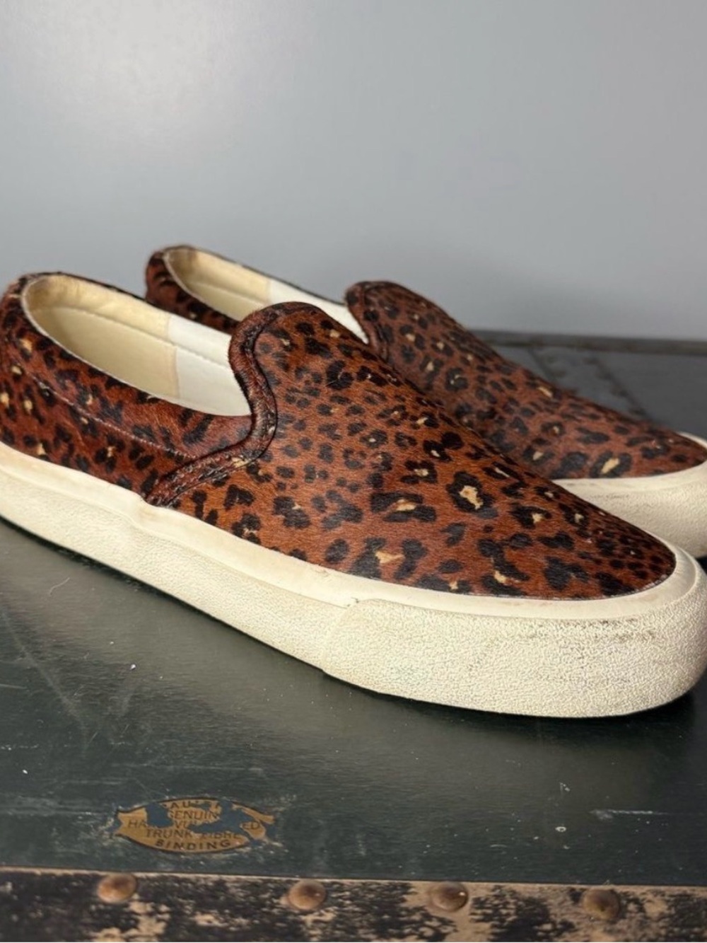 Madewell Womens Slip On Shoes Sz 7 Suede Spotted Calf Hair